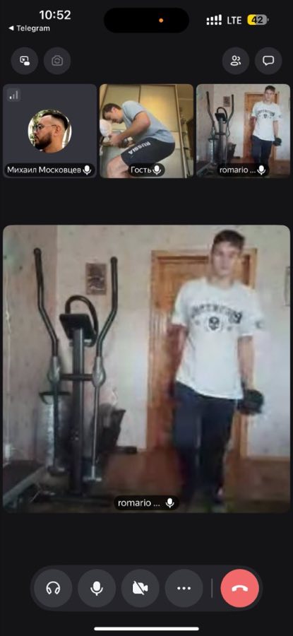 Видеосвязь на тренировке
